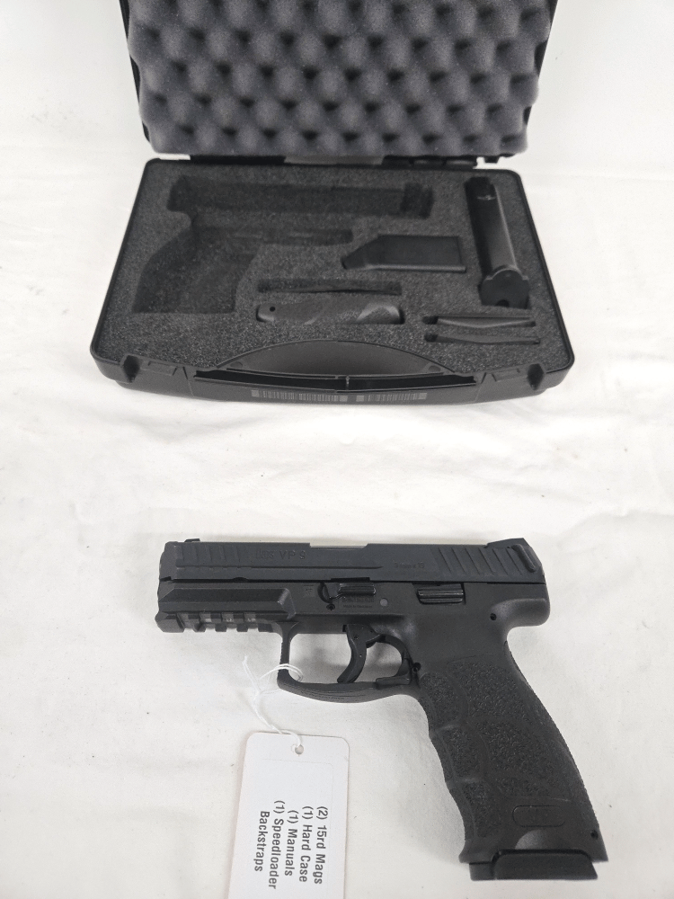 HECKLER & KOCH VP9 w/2 Mags, Hard Case, Manuals, Speedloader, Backstraps