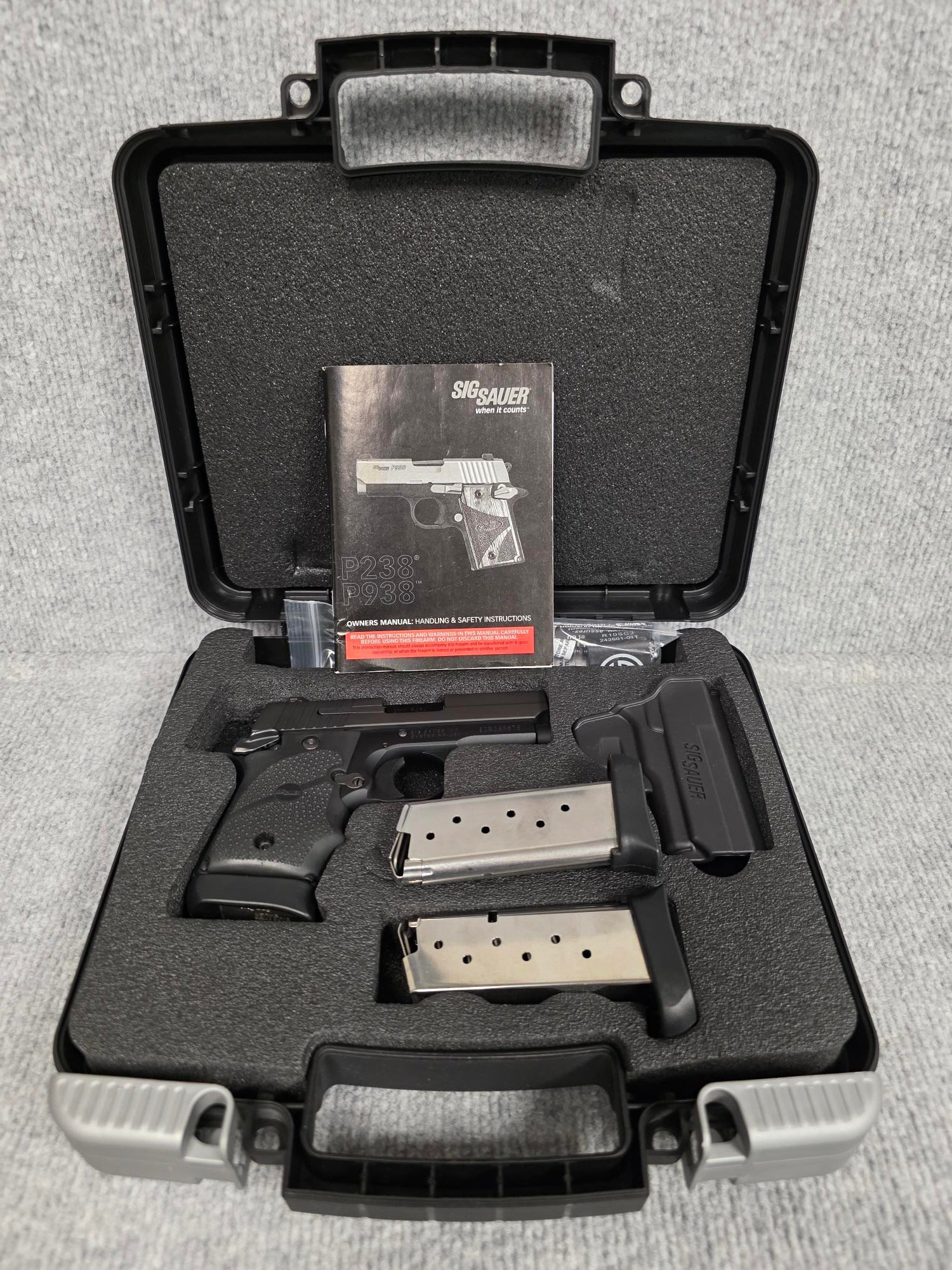 SIG SAUER P938 BRG (BLACK RUBBER GRIPS)