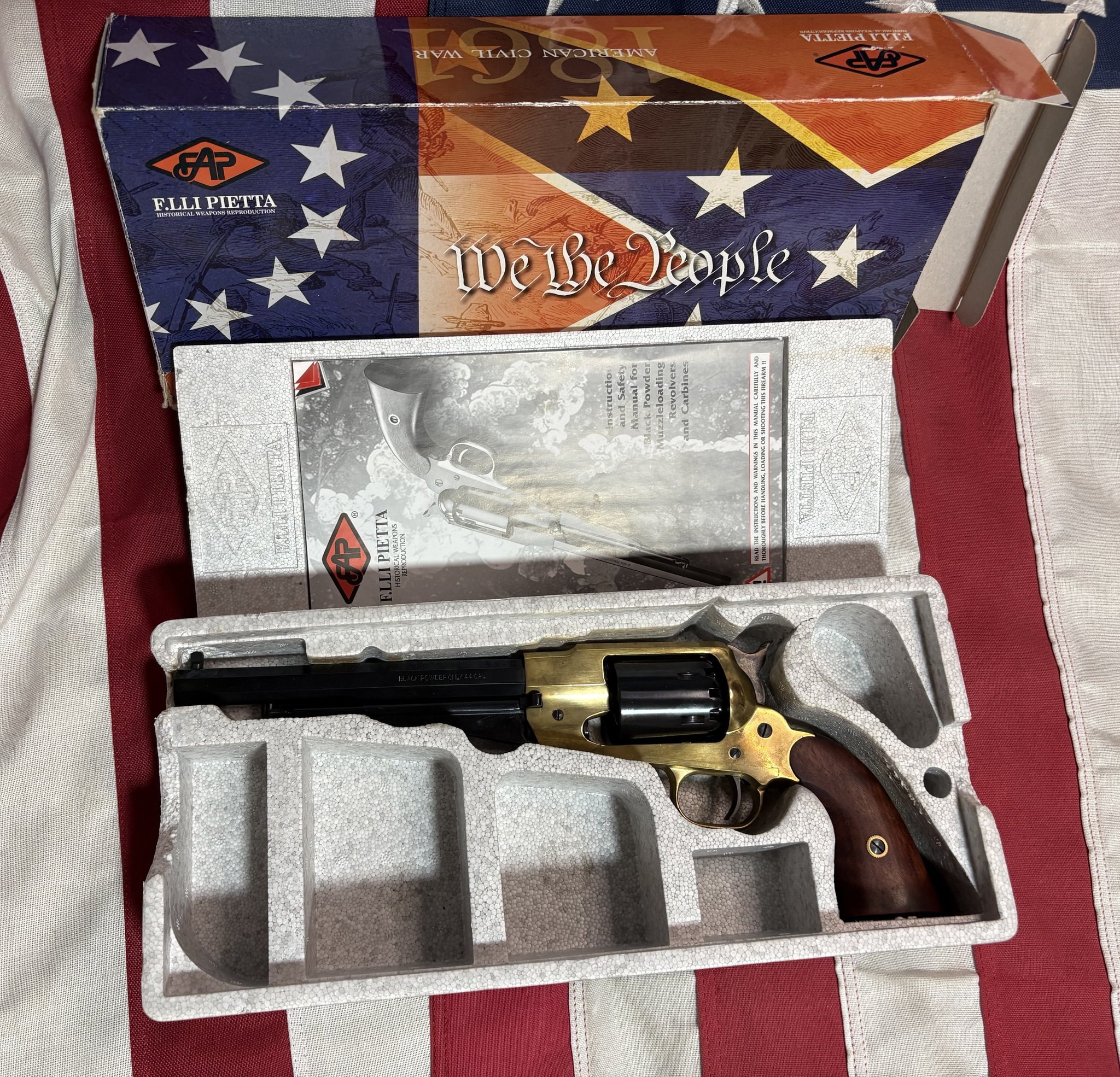 PIETTA 1858 ARMY BRASS FRAME RGB44