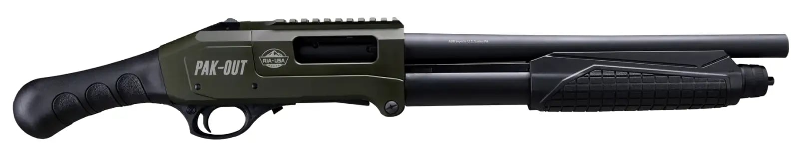 RIA USA PK-12 Pak-Out Short 12 Gauge 4+1 14.25 Barrel Folding Spring-Assisted Pump