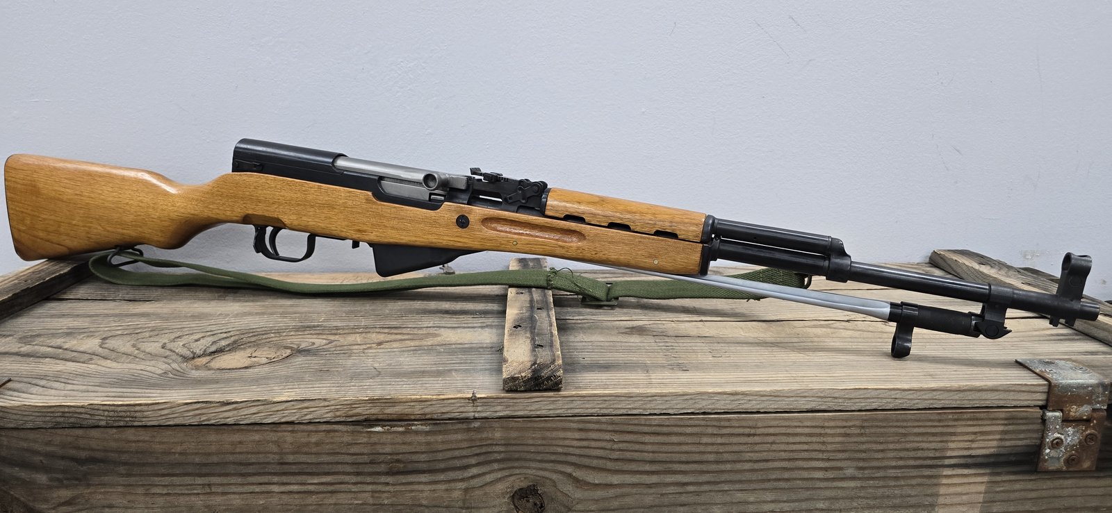 NORINCO Norinco SKS 762, 20" Barrel, Semi-automatic, 7.62x39, Rifle, Green Sling