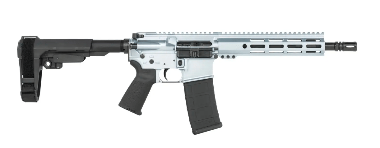 Shark Coast Tactical SCC07114AGC-P Arctic Gun Candy  5.56 NATO 30+1 10.50 Black Nitride Threaded Barrel, Aluminum Receiver w/Picatinny Rail, M-LOK Handguard, SB Tactical SBA3 Brace, Polymer Grip