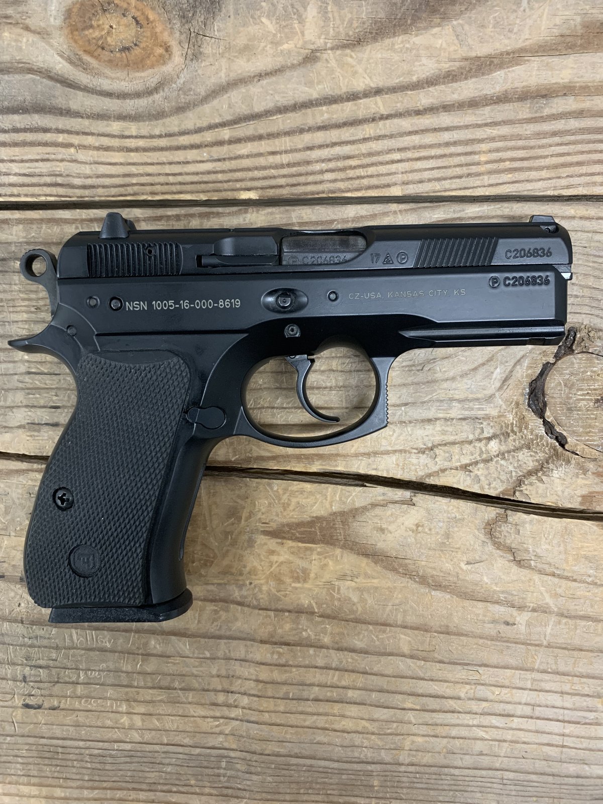 CZ CZ, 75 P-01, Double Action/Single Action, Semi-automatic, Metal Frame Pistol, Compact, 9MM, 3.75" Cold Hammer Forged Barrel, Black, Rubber Grips, Fixed Sights, 10 Rounds, 2 Magazines