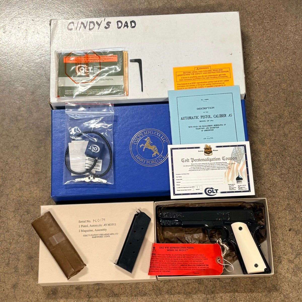 COLT 1911 WWI PRESENTATION GRADE