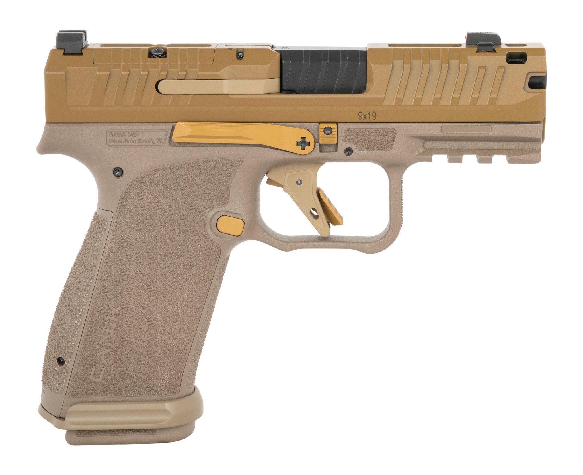 Canik HG8328DM-N Mete MC9 Prime 9mm Luger 17+1 3.64 Compensated Barrel, Steel Optic Ready/Serrated Slide, Polymer Frame w/Picatinny Rail, Textured Grip