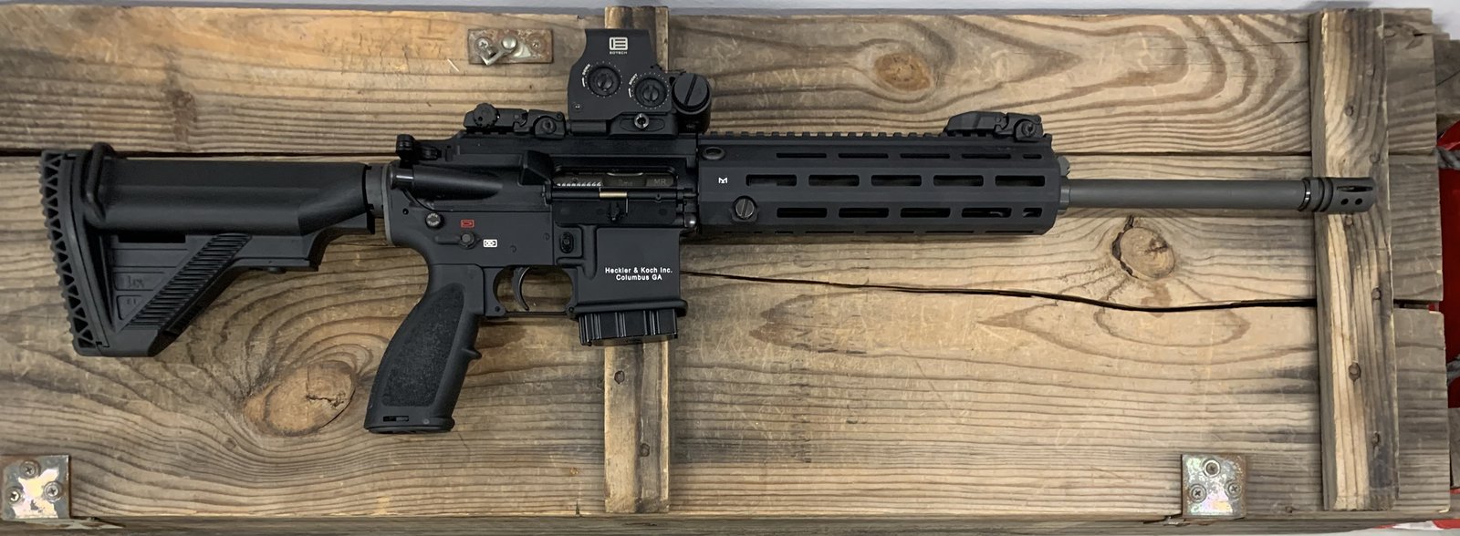 HECKLER & KOCH Heckler & Koch MR556A1 with EOTech EXPS3-4, Maglocked, Magpul MS1 Sling, (2) 10 rd Magazines, Cable Lock, OEM Black HK Cloth Bag
