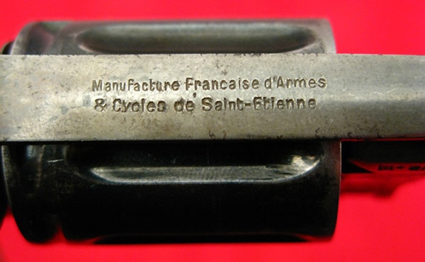 Manufacturers markings on Velo Revolver