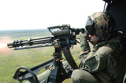 M 134 Minigun military.