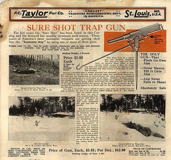 Sure shot trap gun ad