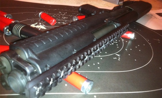 kel tec ksg on table indoors