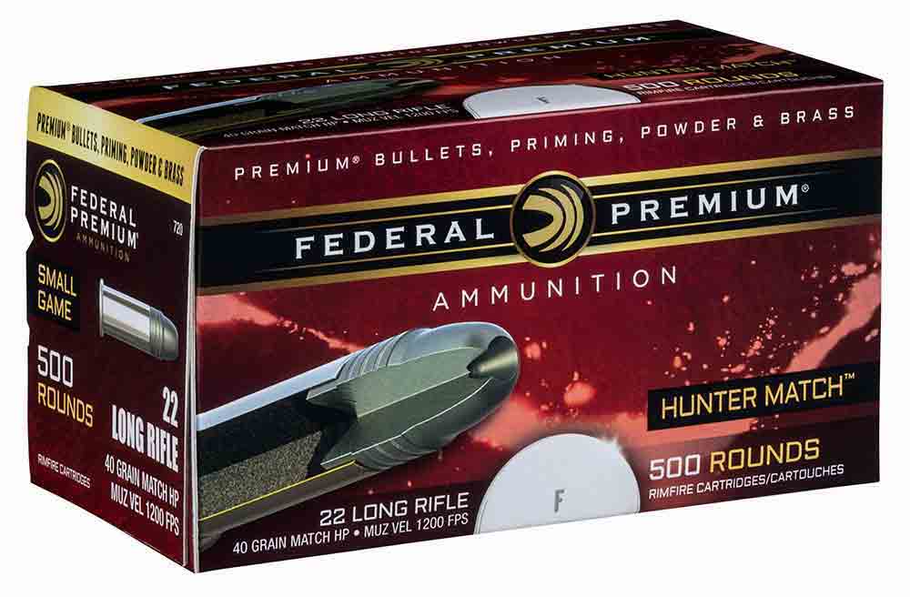 Hunter Match 22 Long Rifle is engineered for serious small game and varmint hunters looking for precision performance and long-range accuracy. (Photo: Federal Premium)