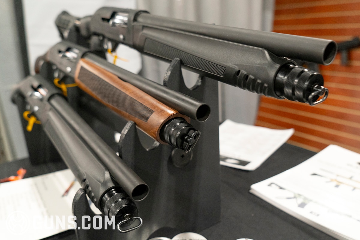 3 black aces shotguns on display