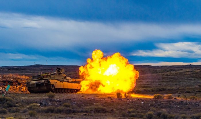 Alpha Company, 2nd Battalion, 116th Cavalry Regiment, conducts table six tank crew qualification Feb. 4, 2019, Orchard Combat Training Center
