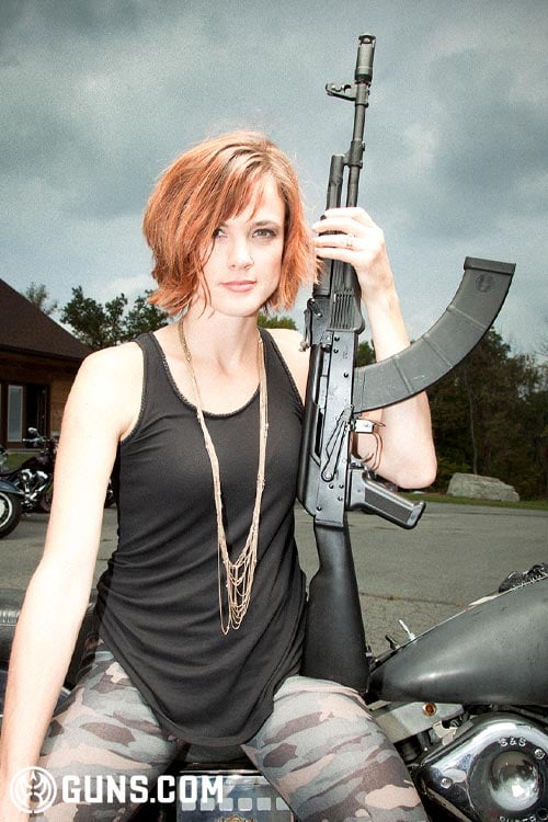 Tana Leggo with her WASR-10 AK-47