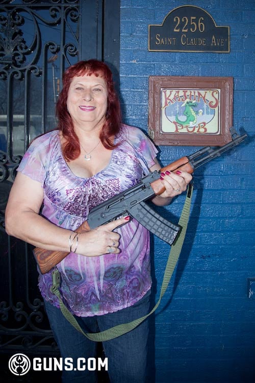 JoAnn Guidos with her AK-74