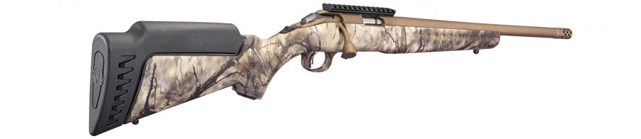 The rifles come standard, like other Ruger American Rimfire Rifles, with a 60-degree bolt throw and a tang safety. The lightweight synthetic stock is modular with an interchangeable length of pull and comb modules.