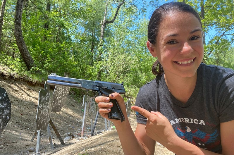 Colt Woodsman at range
